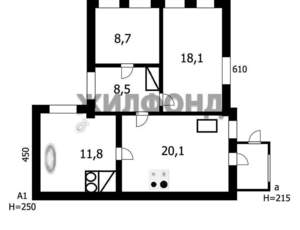 Дом 67м&sup2;, 2-этажный, участок 4 сот.  