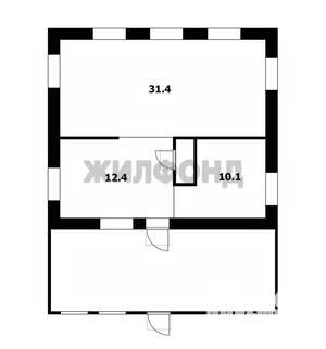 Дом 55м&sup2;, 1-этажный, участок 13 сот.  