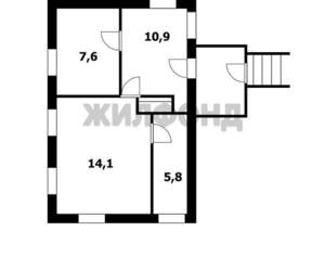 Дом 38м&sup2;, 2-этажный, участок 6 сот.  
