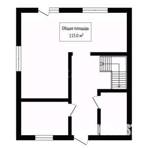 Дом 115м&sup2;, 2-этажный, участок 6 сот.  