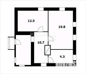Дом 49м², 1-этажный, участок 8 сот.  