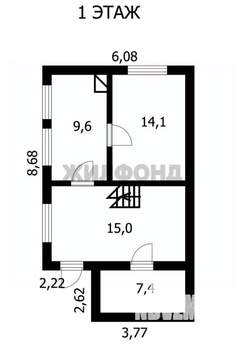 Дом 93м&sup2;, 2-этажный, участок 10 сот.  