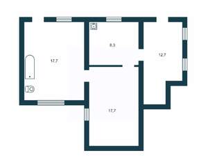 Дом 57м&sup2;, 1-этажный, участок 3 сот.  