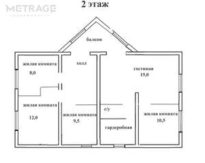 Дача 160м², 2-этажный, участок 6 сот.  