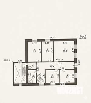 Дом 130м&sup2;, 2-этажный, участок 6 сот.  