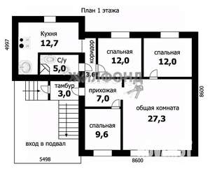 Дом 171м², 3-этажный, участок 5 сот.  