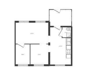 Дом 46м&sup2;, 1-этажный, участок 7 сот.  