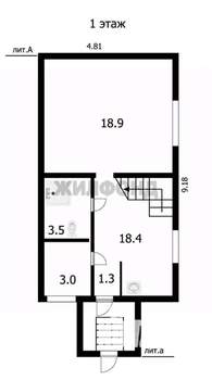 Дом 78м², 2-этажный, участок 6 сот.  