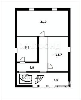 Дом 154м², 3-этажный, участок 5 сот.  