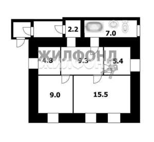 Дом 70м&sup2;, 2-этажный, участок 4 сот.  