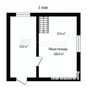 Дача 100м², 3-этажный, участок 4 сот.  