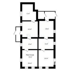 Дом 39м&sup2;, 1-этажный, участок 3 сот.  