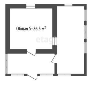 Дом 26м², 1-этажный, участок 9 сот.  