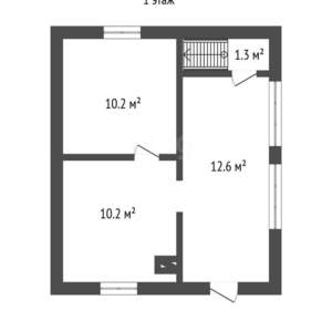 Дом 57м², 2-этажный, участок 7 сот.  