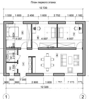 Дом 115м², 1-этажный, участок 6 сот.  