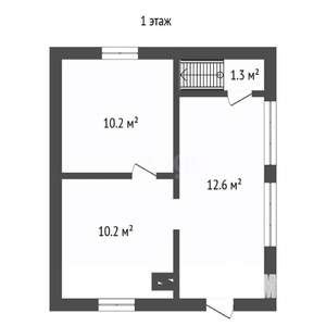 Дом 57м², 2-этажный, участок 7 сот.  