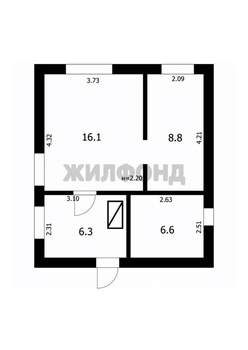 Дом 38м², 1-этажный, участок 3 сот.  