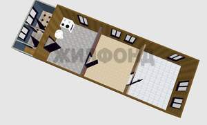 Дом 44м&sup2;, 2-этажный, участок 4 сот.  