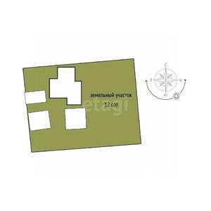 Дом 43м², 1-этажный, участок 12 сот.  