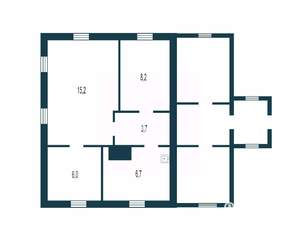 Дом 40м&sup2;, 1-этажный, участок 10 сот.  