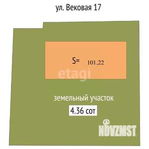 Дом 101м&sup2;, 2-этажный, участок 4 сот.  