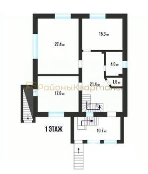 Дом 299м&sup2;, 3-этажный, участок 7 сот.  