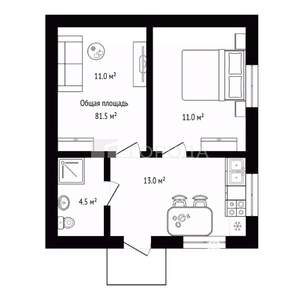 Дом 82м², 2-этажный, участок 7 сот.  