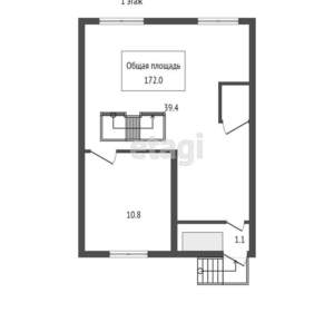 Дом 172м&sup2;, 2-этажный, участок 4 сот.  