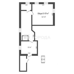 Дом 39м&sup2;, 1-этажный, участок 3 сот.  