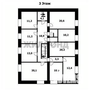 Дом 717м², 3-этажный, участок 6 сот.  