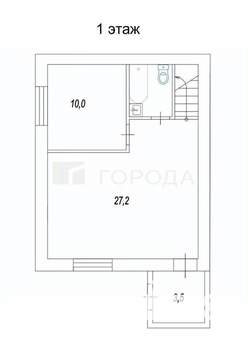 Таунхаус 79м², 2-этажный, участок 2 сот.  
