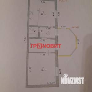 Дом 64м&sup2;, 1-этажный, участок 6 сот.  