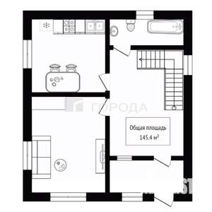 Коттедж 145м², 2-этажный, участок 5 сот.  