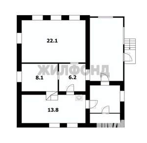 Дом 50м&sup2;, 1-этажный, участок 6 сот.  