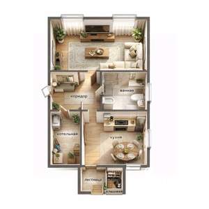 Коттедж 150м&sup2;, 2-этажный, участок 8 сот.  