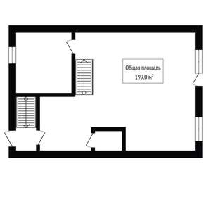 Дом 199м&sup2;, 2-этажный, участок 1 сот.  