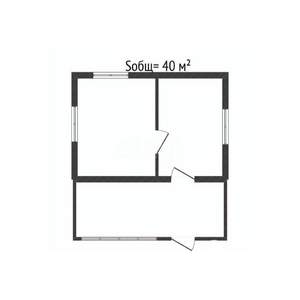 Дом 40м&sup2;, 1-этажный, участок 8 сот.  