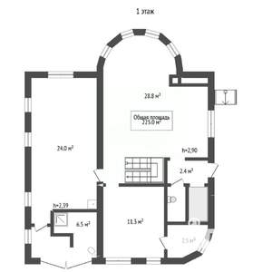 Дом 225м², 2-этажный, участок 5 сот.  