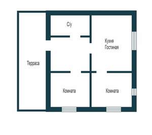 Дом 36м&sup2;, 1-этажный, участок 7 сот.  