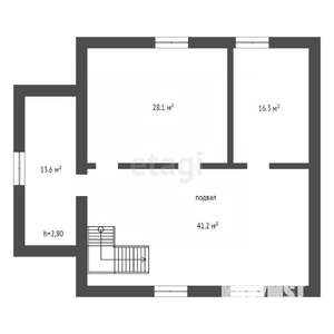 Дом 289м², 2-этажный, участок 8 сот.  