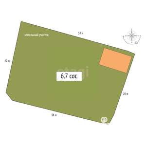 Дом 26м², 1-этажный, участок 7 сот.  