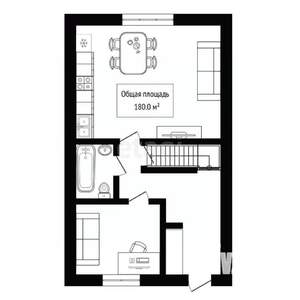 Дом 180м², 2-этажный, участок 7 сот.  
