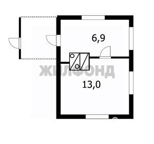 Дом 20м&sup2;, 1-этажный, участок 6 сот.  