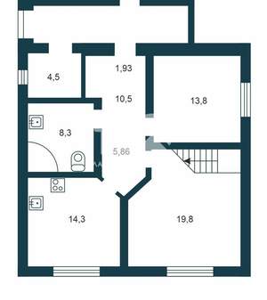 Дом 221м², 2-этажный, участок 5 сот.  