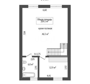 Дом 210м², 3-этажный, участок 5 сот.  