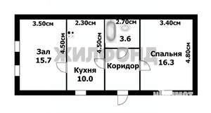 Дом 60м&sup2;, 1-этажный, участок 2 сот.  