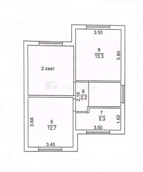 Дом 107м&sup2;, 2-этажный, участок 9 сот.  
