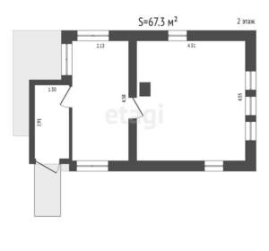 Дом 67м&sup2;, 2-этажный, участок 6 сот.  