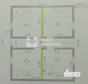 Коттедж 140м², 2-этажный, участок 7 сот.  
