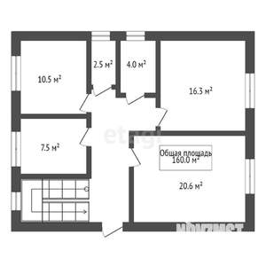 Дом 160м², 2-этажный, участок 7 сот.  